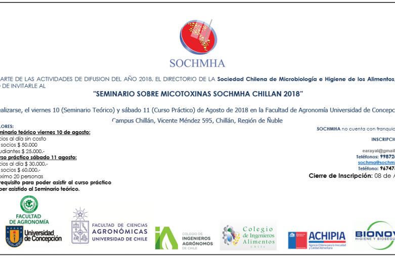Seminario Sobre Micotoxinas SOCHMHA Chillán 2018